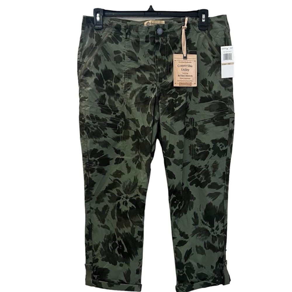 Democracy Green Camouflage Ankle Pants